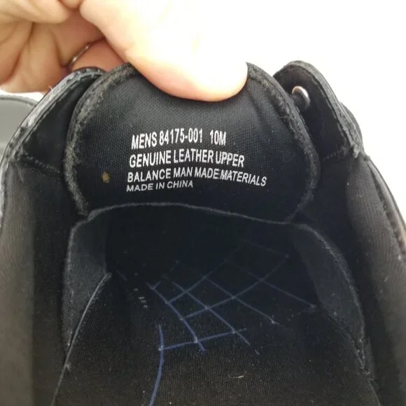 ✅Nunn Bush Men's 10M Slip Resistant Leather Oxford Shoes BLACK Comfort Lace Up - Picture 4 of 11